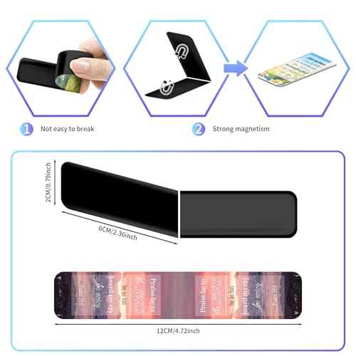 48 Piece Bible Verse Magnetic Bookmarks - Christian Scripture Inspirational Book Marks with Boxes - Religious Motivational Book Marker Prayer Page Clips for Women & Men Reading Gifts