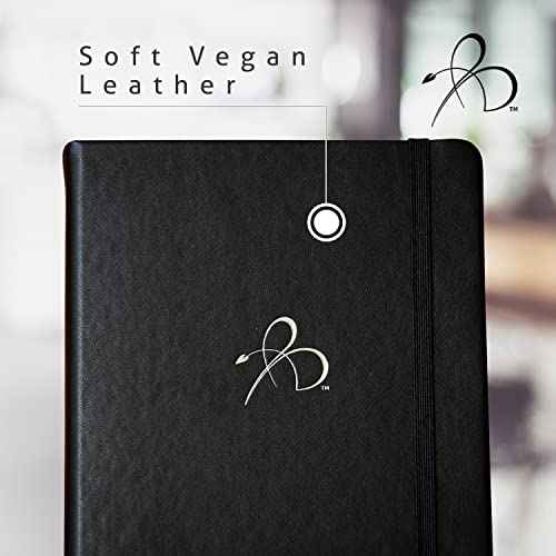 Bright Line Eating 5 Year Journal - Vegan Leather Journal w/Daily Entries ? Black Memory Book Journal for Women & Men ? 5 Year Journal for Tracking Memories, Ideas, Devotions & Progress