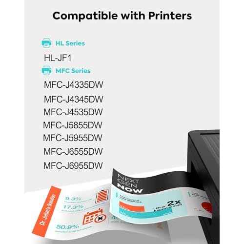 TESEN LC406 Compatible Ink Cartridge Replacement for Brother LC406XL 406XL LC406 for Brother MFC-J4335DW MFC-J4535DW MFC-J5855DW MFC-J6555DW MFC-J6955DW INKvestment MFC-J5955DW Printer 4 Packs Color