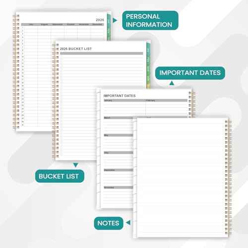 2026 Monthly Planner - 2026 Planner/Calendar, 12 Months Planner with Colorful Tabs, JAN 2026-DEC 2026, 8'' x 10'', 2026 Monthly Calendar with 2-Sides Pockets