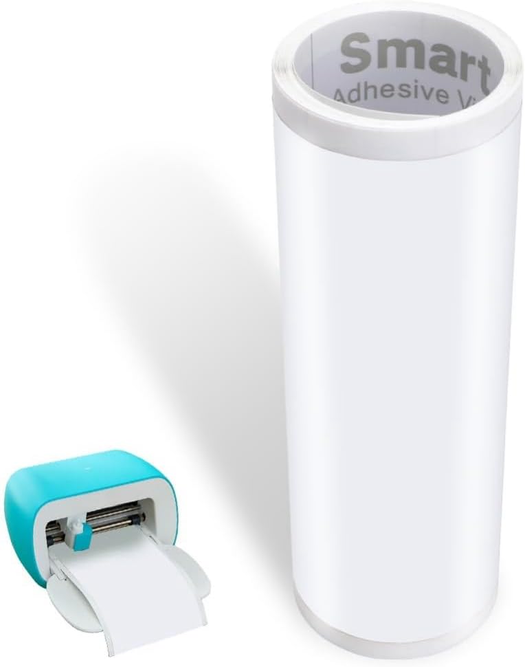 YOFONE Permanent Smart Vinyl for Cricut Joy - No Cutting Mat Required, 5.5in x 120in Roll | White