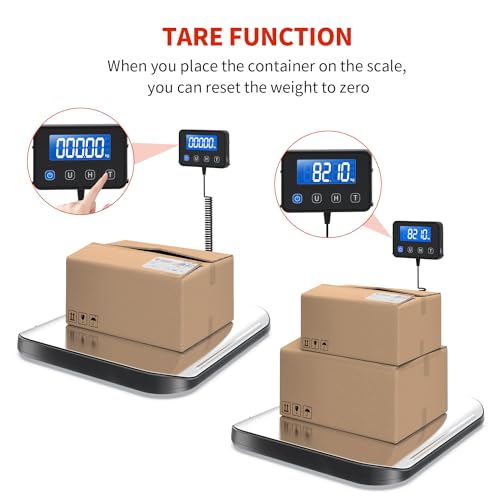 KKZ Silver Stainless Steel Shipping Scale 440Lb Heavy Duty Postal Weighing Machine