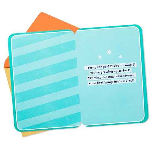 Hallmark 2nd Birthday Card for Kids (Fuzzy Number)