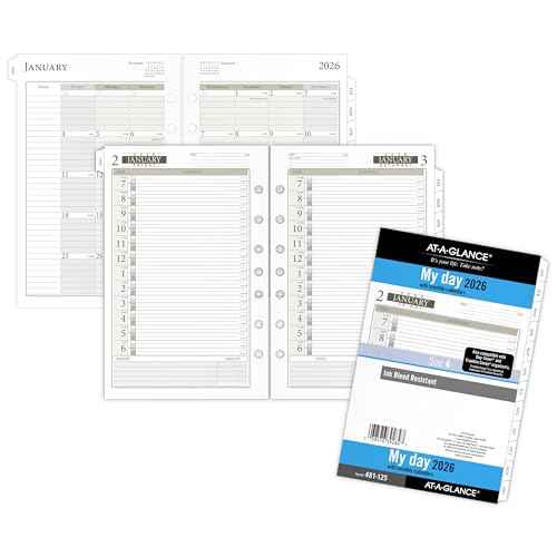 AT-A-GLANCE 2026 Planner, Daily, 5-1/2" x 8-1/2", Desk Size 4, One Page Per Day Refill, Loose-Leaf (481-125-26)