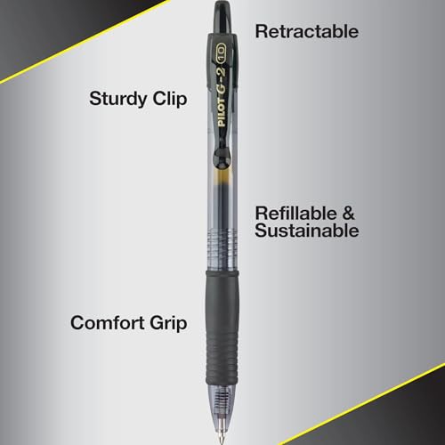 Pilot G2 Premium Gel Pens 1.0mm Bold Point Black Ink 12-Pack
