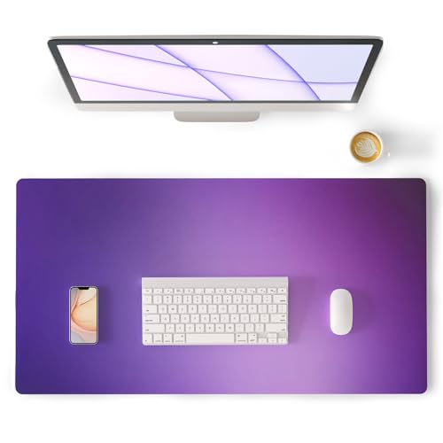 Colorful Star Purple & Blue Blurred Desk Mat – Extra-Large 31.5" x 15.7" Office Mouse Pad