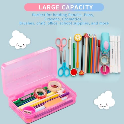 Sooez Navy Blue Pencil Case for Kids & Students, Large Storage Box