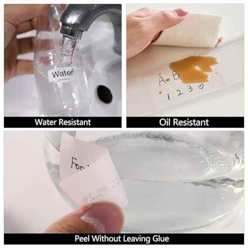 2000 Pcs Removable Freezer Labels, 1" x 2" Blank Label Stickers with Perforation Line Waterproof Oil Resistant Sticker Labels for Food Containers Jars Bottle