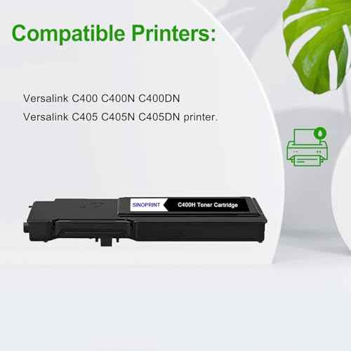 C400 C405 106R03512 Black 10,800 Pages Extra High Yield Toner Cartridge Replacement for Xerox VersaLink C400 C405 C400D C400DN MFP C405 C405N C405DN (1 Pack Black)