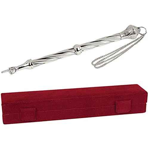 Embellished Torah Pointer Yad 8.5" Nickel-Plated High Polish Silver Color Finish - in Velvet Gift Box for Bar Mitzvah, Bat Mitzva, Torah Reading by Aviv Judaica