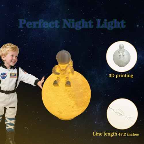 Space ?Galaxy Lamp - USB Plug-in Night Light, Portable Moon Light for Bedroom Decor | 3D Galaxy Theme, Warm White Glow?