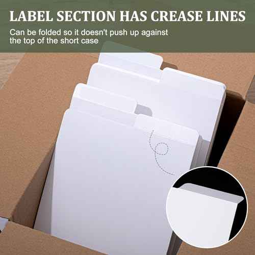 Henoyso 100 Pieces Comic Book Dividers with Tab with Tabs White Frosted Card Separator Plastic Dividers for Comic Book Storage Boxes Organize Comics Efficiently in Storage Boxes, 11.22 x 7.24
