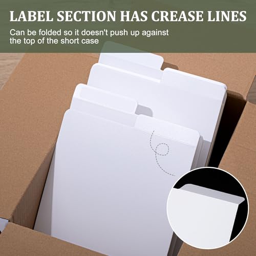 Henoyso 150 Pieces Comic Book Dividers with Tab with Tabs White Frosted Card Separator Plastic Dividers for Comic Book Storage Boxes Organize Comics Efficiently in Storage Boxes, 11.22 x 7.24
