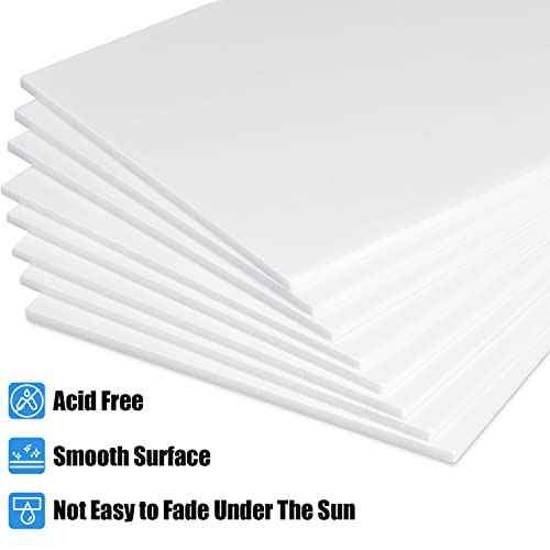 20Pcs White Foam Board 14 x 11 inch White Poster Board 3/16" Thick Foam Core Board White Foam Backing Boards for Crafts Poster Making Art Presentations