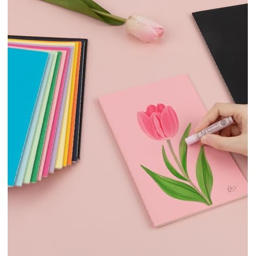 24 Pack Colorful Lined Notebooks for Writing, Journals Bulk, A5 Composition Books, 8.3x5.5 Inch, 60 Pages, 30 Sheets Sketchbooks for Office School Travel Supplies (Lined-24 pack, 12 Colors)