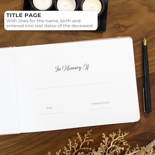 Skyline Funeral Guest Book, Sign In with Name & Address, Hardcover Brown, 10 x 7 in, 738 Entries
