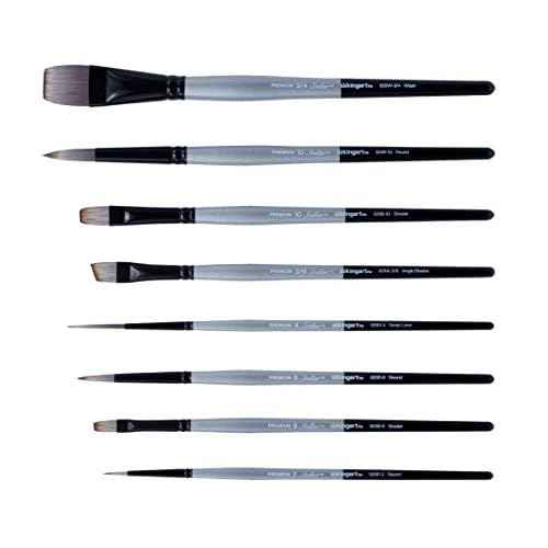KINGART Stellar Series Premium Synthetic Blend Multimedia Artist Brushes, Painting Tools for Oil, Acrylic, Watercolor and Gouache, Gift Box, Set of 8 Paintbrushes