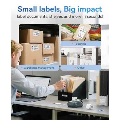 NIIMBOT B1 Label Maker Machine with Tape, Thermal Label Printer Easy to Use for Office, Home, Business, 2 Inch Label Maker with 2'' x1.18'' Labels-230pcs/Roll