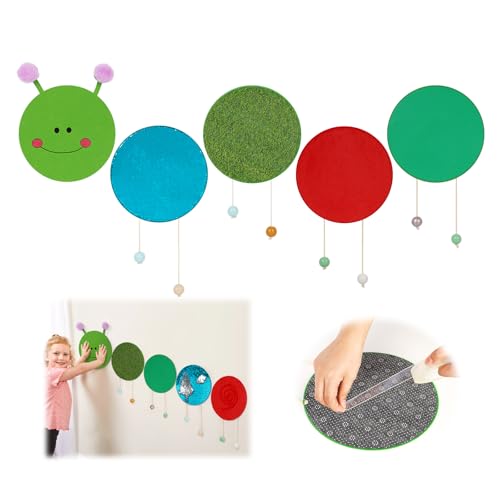 Sensory Wall Panel for Kids, Sensory Toys for Wall £¦ Floor, Sensory Mats for Autistic Children and Toddlers, Wall Busy Board Sensory Room Must Haves (Caterpillar)