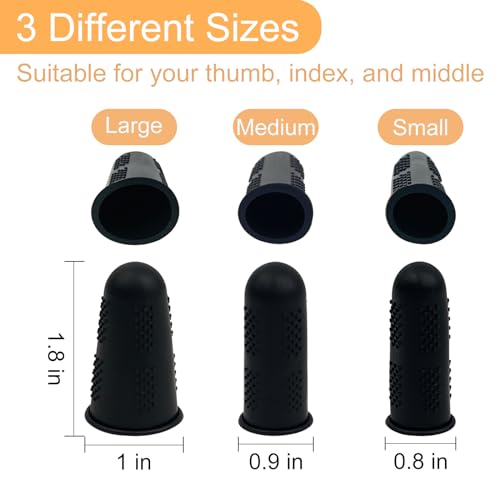 Silicone Finger Caps for Hot Glue, Crafting & Sewing - Reusable, Anti-Slip (24 pcs)