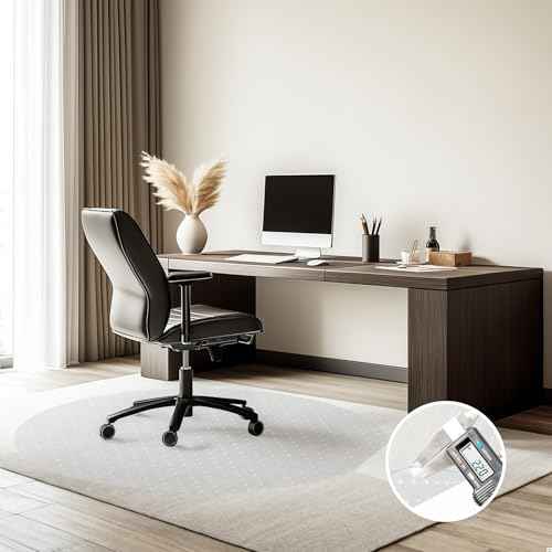 Heavy Duty Office Chair Mat for Carpet 36"x36",2.2mm PVC Material Chair Mat for Carpeted Floor Slip Resistant Carpet Protector for Home Office Easy Glide Desk Floor Mat for Office Chair on Carpets