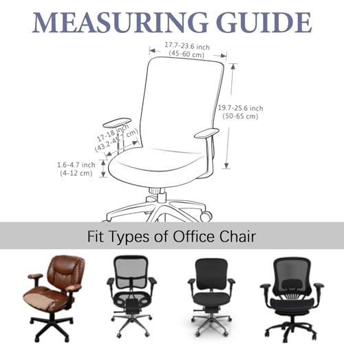 GOSTADY Beige A- Stretch Office Chair Cover Slipcover for Desk Chairs