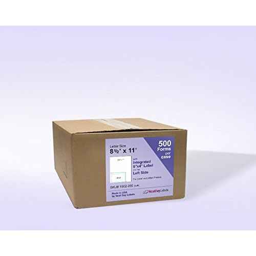 NextDayLabels - 8-1/2" x 11 24# Integrated Label Form with a 6x4 on Bottom Left (500)