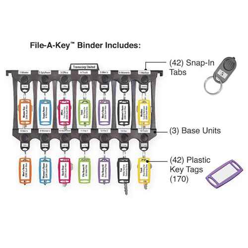 Lucky Line File-A-Key, Binder, 42 Units, 13-3/4¡È(W) x 11¡È(L) x 2.5¡È(H)