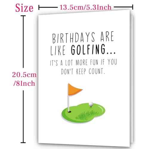 Funny Golf Birthday Card for Men Women,Happy Birthday Gift for Golfer,Golf Birthday Card for Husband Boyfriend Dad Brother boss