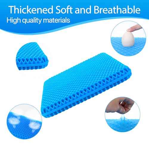 Gel Seat Cushion for Long Sitting (Thick & Extra Large), Gel Cushion for Wheelchair Soft, Chair Cushion, Car Seat Cushion Breathable, for Office Chair for Hip Pain