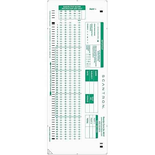 Official SCANTRON Brand 882-E Answer Sheet (100 Pack)