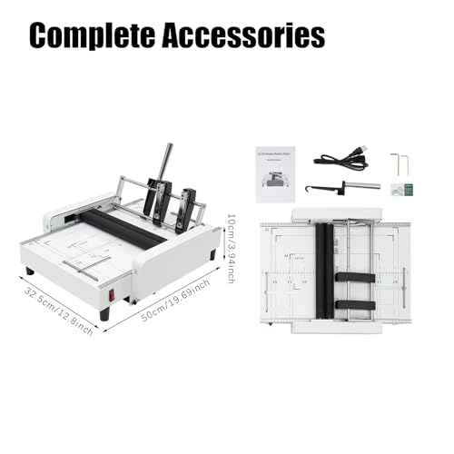 2 in 1 Paper Folding & Binding Machine A3 Booklet Maker MAX 11.7"¡¿16.5" Paper Binder Stapler Machine 200-300 Books/Hr Booklet Maker for Offices, Schools