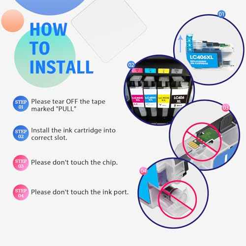 LC406 LC406XL Ink Cartridges Replacement for Brother Printer LC 406XL 406 XL for Brother MFC-J4335DW MFC-J5855DW MFC-J6955DW MFC-J6555DW FC-J4535DW MFC-J4345DW MFC-J5955DW, 5 Pack