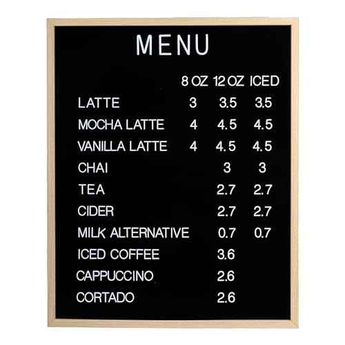 Large Letter Board ? Premium Menu Board with Letters ? Black Felt Letterboard Large with White Plastic Letters ? Durable Retro Vintage Felt Letter Board for Restaurants, Caf?s, Pubs ? 24 x 30-inch