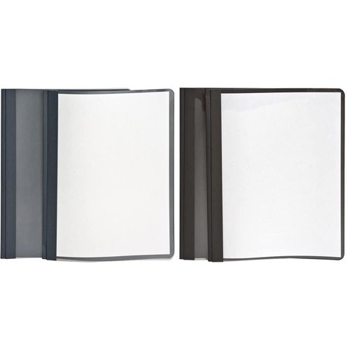 Oxford Clear Front Report Covers, Dark Blue, Letter Size, 25 per Box (55838EE) & Clear Front Report Covers, Black, Letter Size, 25 per Box (55806EE)
