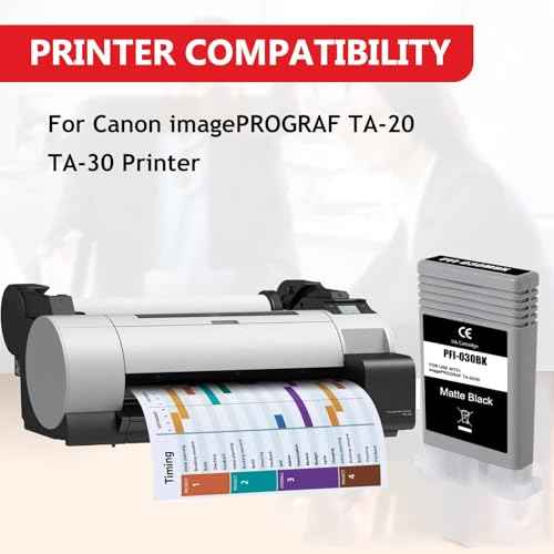 Compatible Pigment Ink Cartridge Replacement for Canon PFI030 PFI-030 PFI030MBK PFI-030MBK ImagePrograf TA-20 ImagePrograf TA-30 (1-Pack MBK)