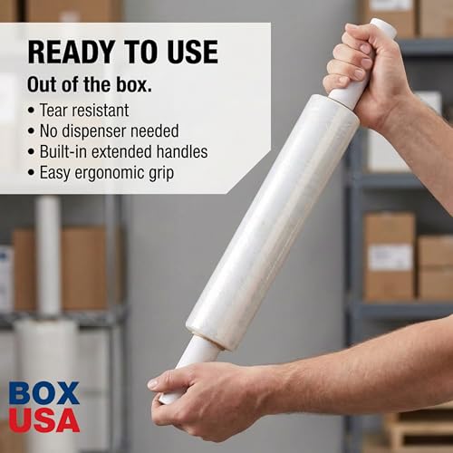 BOX USA Stretch Wrap Extra Wide Film Roll - 20 in & 1000 ft long