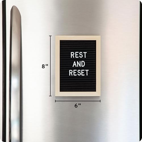 U Brands Small Black Felt Letter Board Sign with Magnet - 6x8 Inches