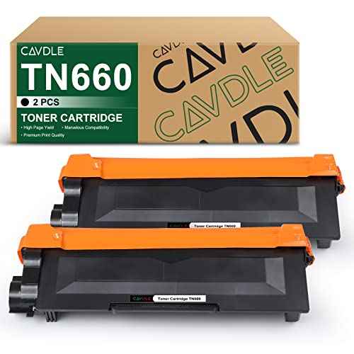 Compatible 2PK TN660 Toner Cartridge Replacement for Brother TN660 TN630 Toner Cartridge Black for Brother HL-L2300D HL-L2320D HL-L2340DW HL-L2360DW HL-L2380DW MFC-L2720DW DCP-L2540DW