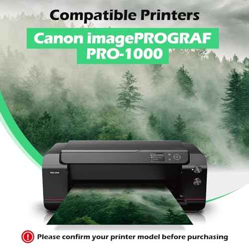 PFI-1000GY Ink Cartridge 80ml Pigment PFI 1000 Ink Tank Replacement for Canon imagePROGRAF PRO-1000 Printer (1-Pack, Gray)