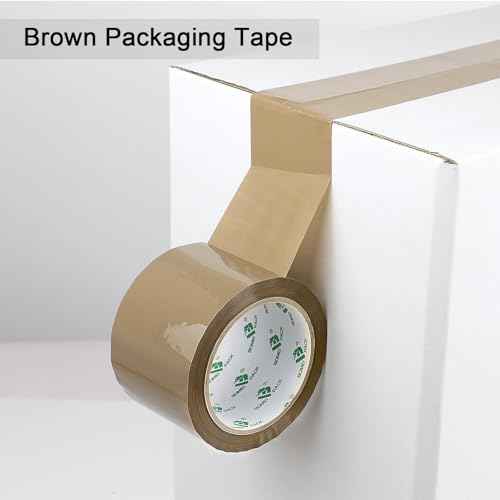 BOMEI PACK Brown Packing Tape 3 inch Wide, 12Rolls Heavy Duty Brown Packing Tape Refills Rolls for Moving Boxes, Shipping and Storage, 2.7 Mil x 60 Yards