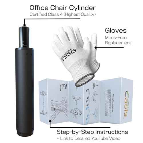 Office Chair Cylinder Replacement (As Seen On PBS) - Heavy Duty Pneumatic Gas Lift Piston for Desk Chairs and Gaming Chairs - Universal Fit