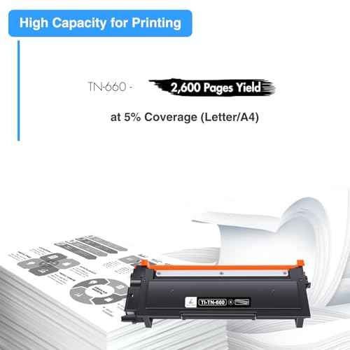 TRUE IMAGE TN660 Black Toner Cartridge Compatible Replacement for Brother TN660 TN-660 TN630 TN-630 for HL-L2320D HL-L2340DW HL-L2380DW MFC-L2700DW MFC-L2720DW DCP-L2540DW Printer (Black, 4-Pack)