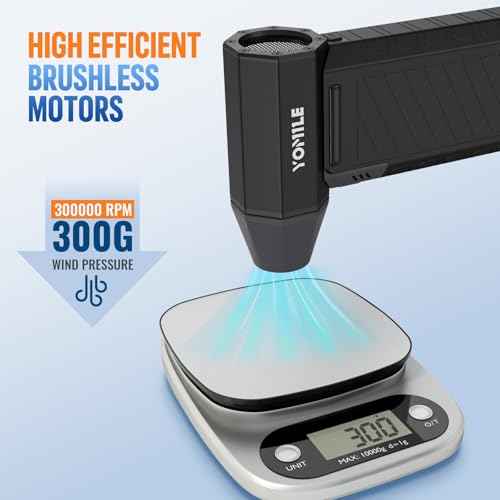 Electric air Duster - 300000RPM Brushless 3 Speeds Turbo Fan JetFan, 10500mAh Battery Compressed Air Duster Cordless Dust Blower Air Blower for Computer Keyboard,Outdoors,Car,Home