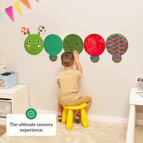 ODOXIA Sensory Wall Panel | Sequin Busy Board for Sensory Room and Daycare | Montessori Toys and Activity | Autism Mats and Squares for Toddlers and Kids