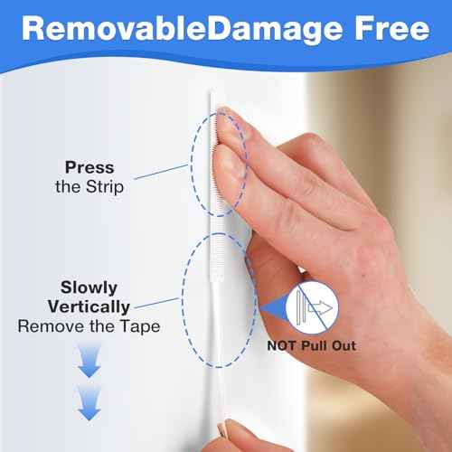 30 Pairs Heavy Duty Picture Hanging Strips - Large Adhesive Wall Hooks for Frames and Posters, Damage-Free No Nail Picture Hangers, Easy Removal, Refill Mounting Strips for Wall Decor