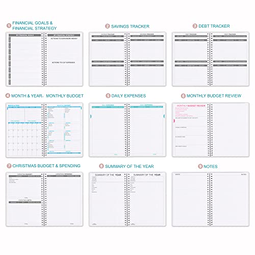 Twig Budget Planner - Monthly Finance Organizer with Undated 1 Year Use, A5, Nokingo