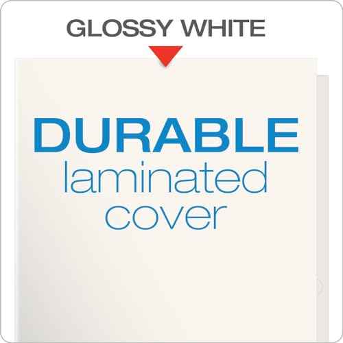 Oxford Laminated Twin-Pocket Folders, Letter Size, White, Holds 100 Sheets, Box of 25 (51704EE)