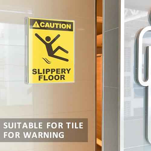 PecMuikee 11 x 17 Acrylic Sign Holder Horizontal £¬Wall Mount Sign Holders Clear Acrylic Frame with Double Sided Tape Clear Poster Frames Plastic Sign Holder for Office, Home, Landscape, 6 Pack