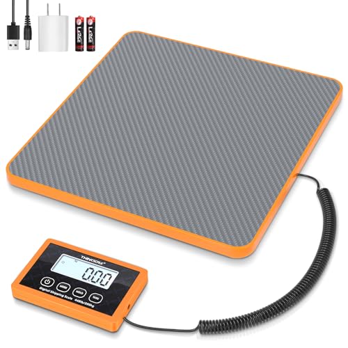 THINKSCALE Shipping Scale, 10g Precision Postal Scale - 440lb Capacity, Lightweight Postage Scale for Packages, Luggage, Mail, Ecommerce, Warehouse & Home, Battery & AC Adapter Included